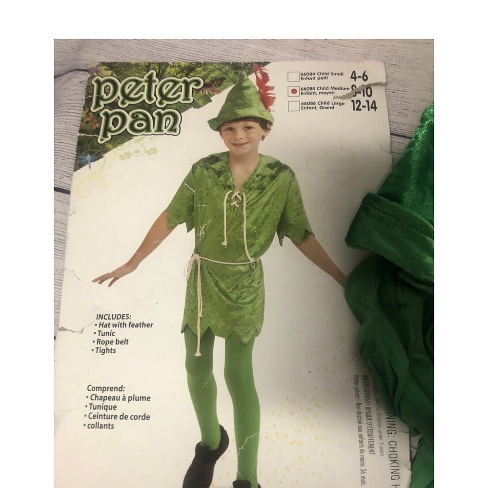 Peter Pan Costume Size 8-10